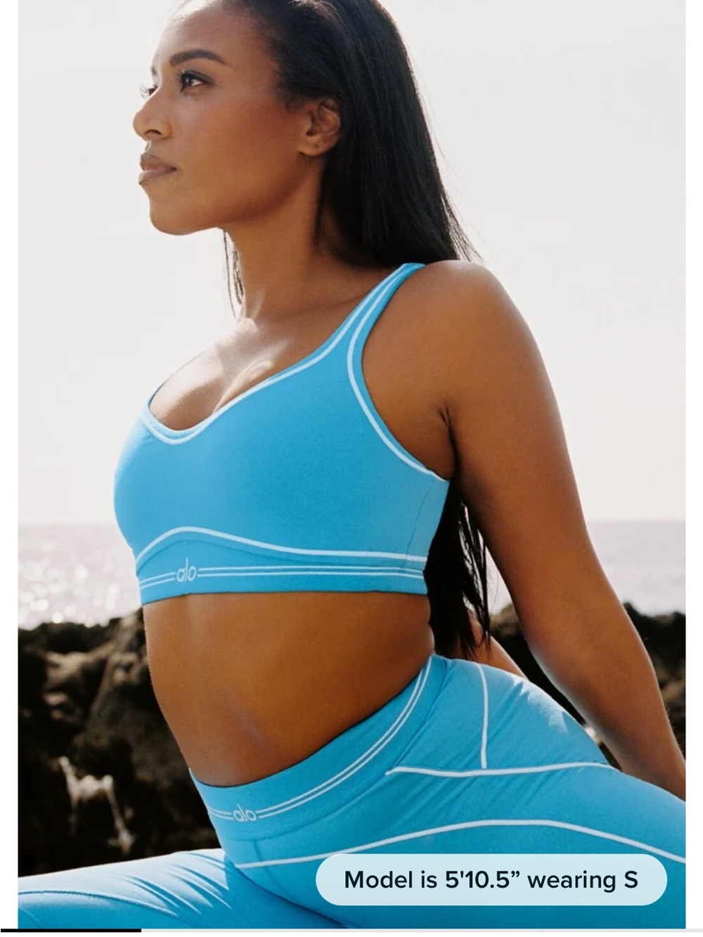 NEVER WORN ALO Yoga Airbrush Heart Throb Sports Bra - Picture 7 of 10